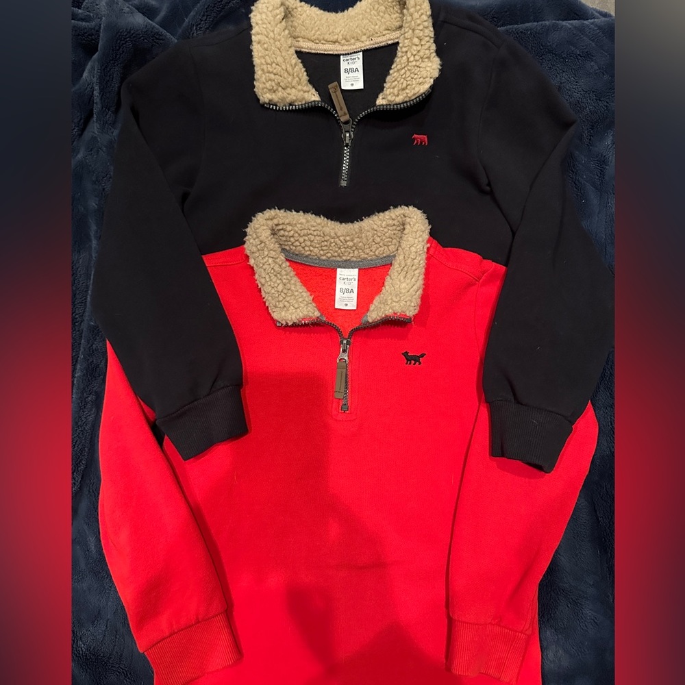 Brand New, both only worn once! Carter’s Boys Fleece Sherpa Pullover Sweatshirts